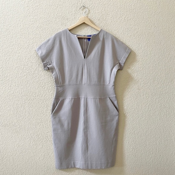 Winser London Dress Miracle Katherine Sheath Classic Work Office Minimal Gray 16 - Picture 3 of 11